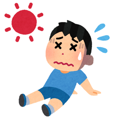 暑くてばててるイラスト