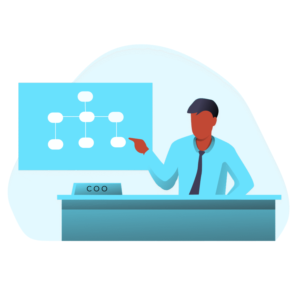 プレゼンするビジネスマンの画像