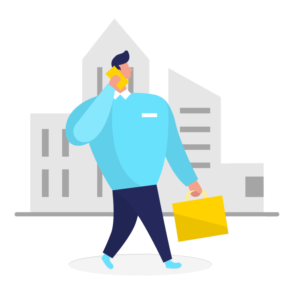 ビジネスマンのアイソメトリック