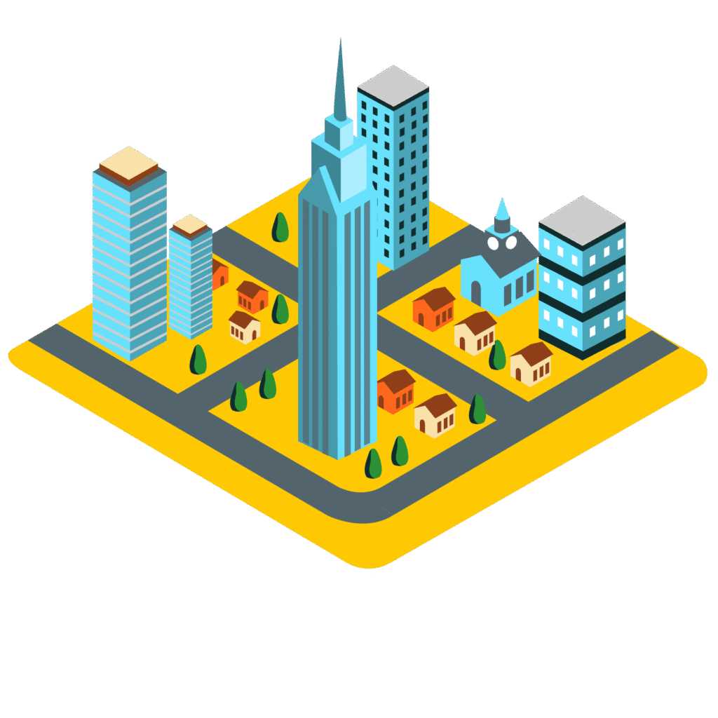 街のアイソメトリック