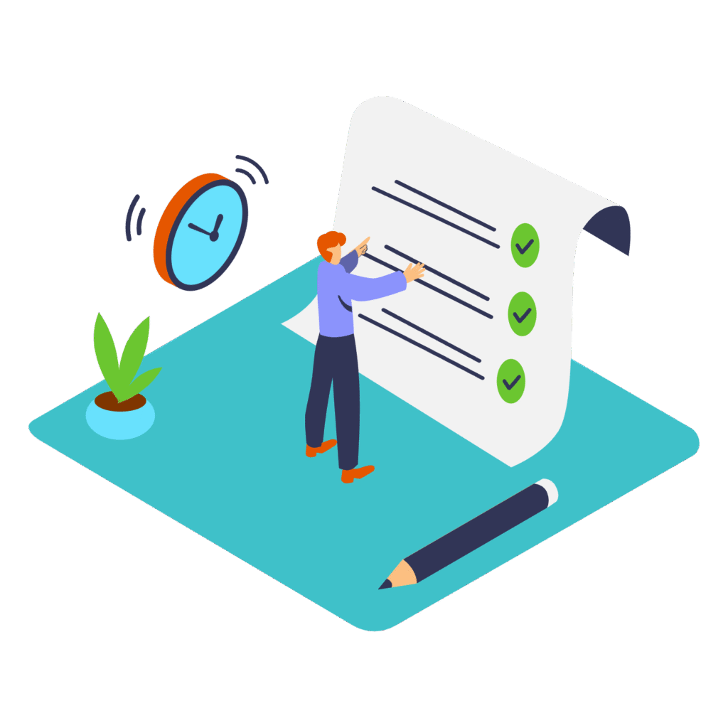 計画を練るアイソメトリック